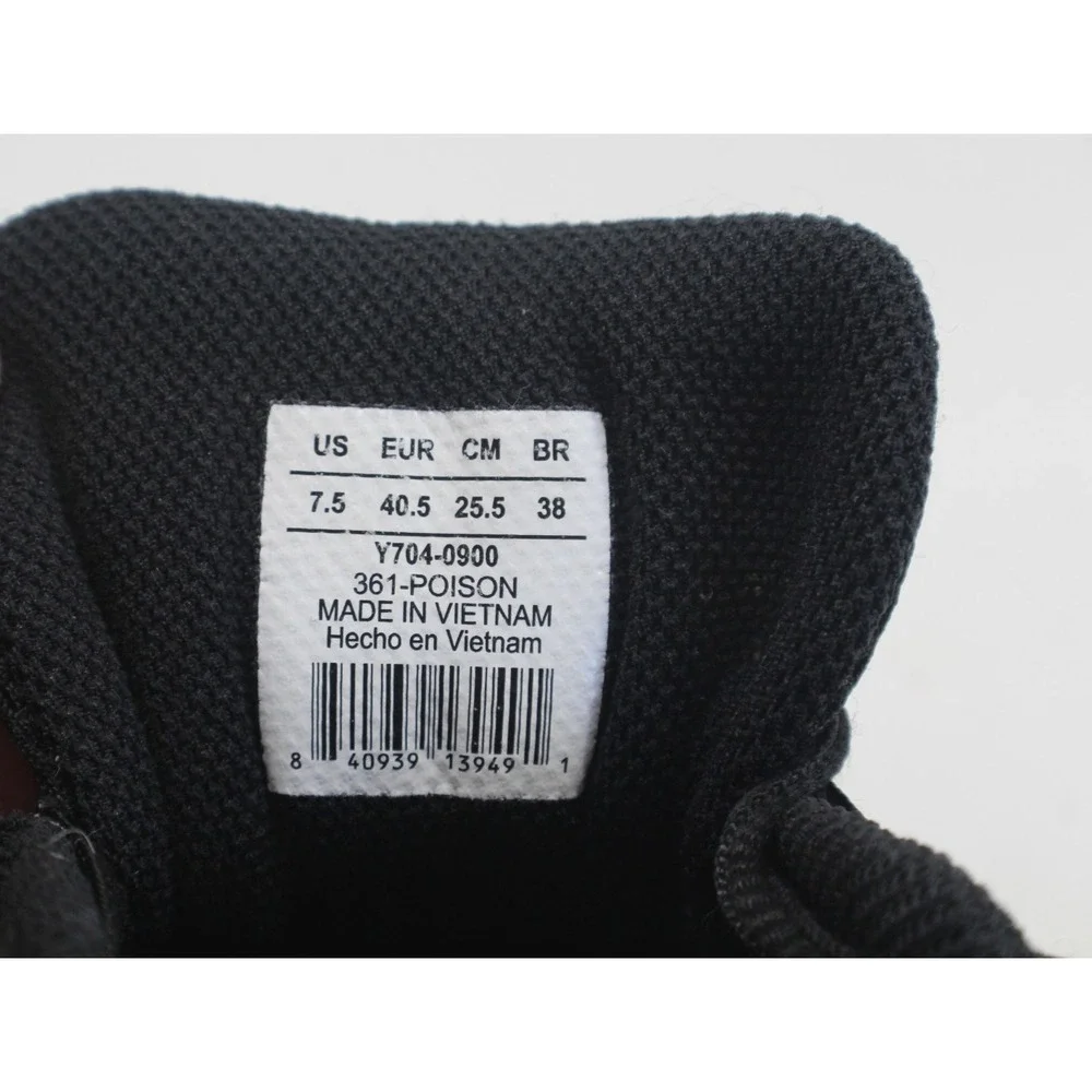 361 Degrees Poison‎ Running Shoes Mens 7.5 US Black White Lightweight Sneakers